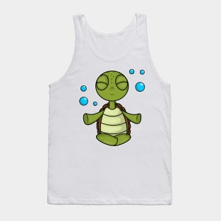Turtle at Meditating in Sitting Tank Top